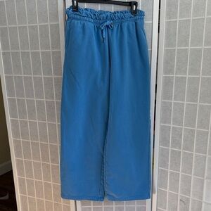 Cupshe Blue Drawstring Wide Leg Lounge Pants